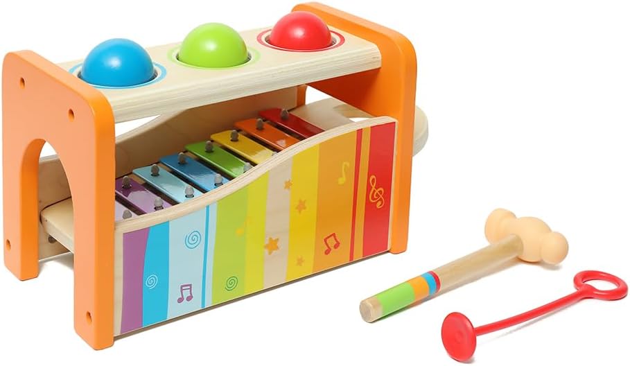 (Yellow) - Hape E0305 Early Melodies Pound and Tap Bench