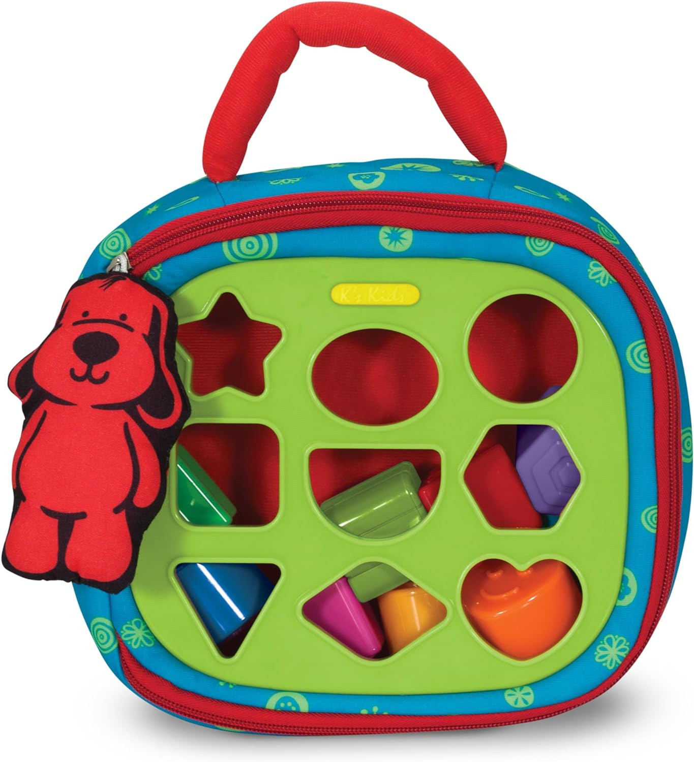 Melissa & Doug K's Kids Take-Along Shape Sorter Baby Toy With 2-Sided Activity Bag and 9 Textured Shape Blocks Sensory Toys, Travel Shape Sorter Toys For Toddlers And Infants