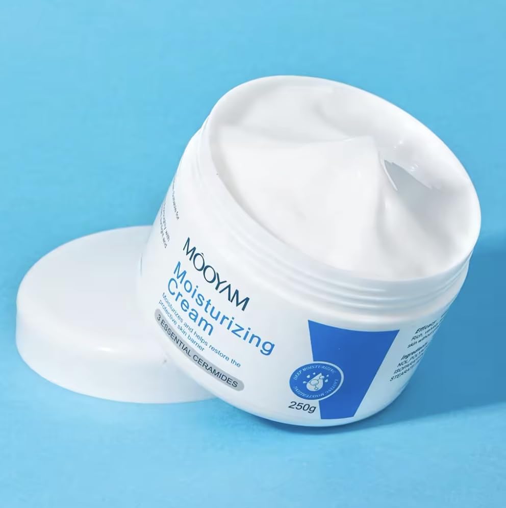 Moisturizing Cream | Body and Face Moisturizer for Dry Skin | Body Cream with Hyaluronic Acid and Ceramides | Daily Moisturizer | Oil-Free | Fragrance Free | Non-Comedogenic