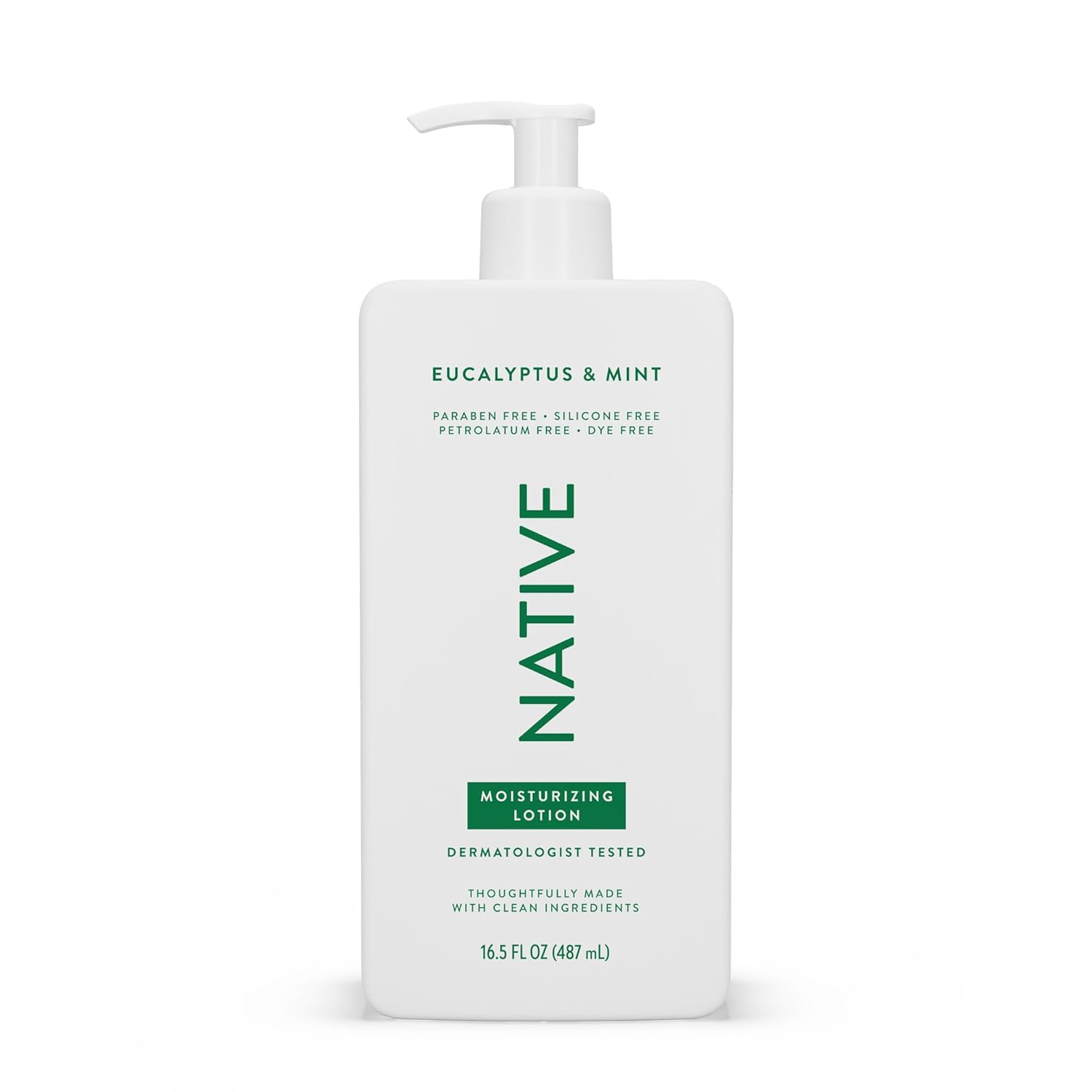 Native Body Lotion Contains Naturally Derived Plant-Based Moisturizers for Women and Men | Restores Dry Skin, Eucalyptus & Mint, 16.5 fl oz