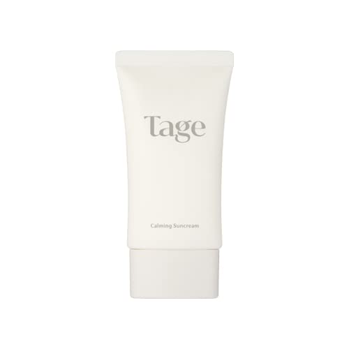 Tage Calming Suncream in Cyprest, Hydrate Moisturizing Face Sunscreen Lotion with Cypress Water, SPF 50+/PA++++, Not Tested on Animals [France EVE Vegan], 1.3fl.oz/40ml