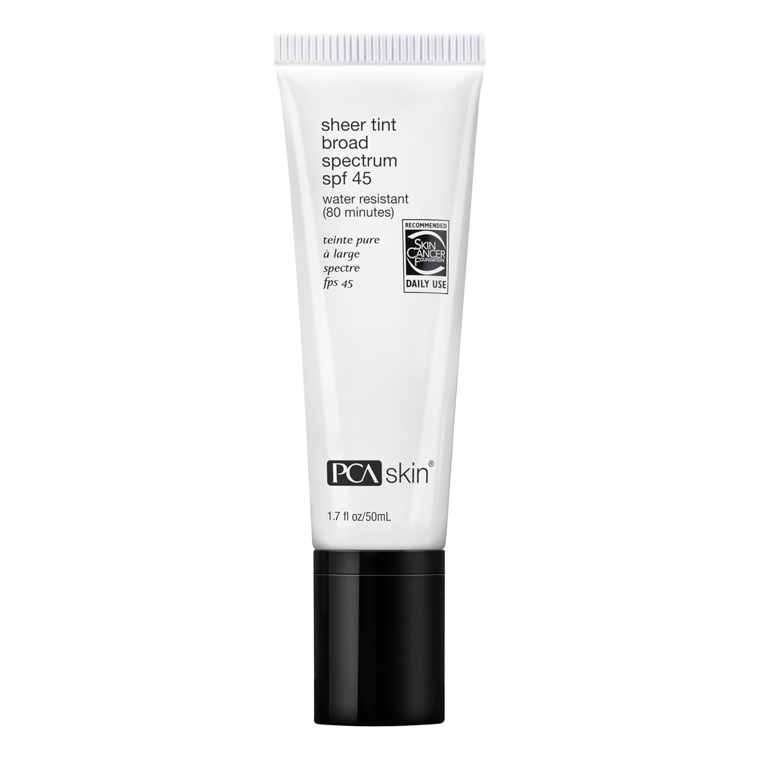 PCA SKIN Sheer Tint Broad Spectrum SPF 45 - Universally-Tinted Water-Resistant Hydrating Sunscreen for Use Alone or Under Foundation & Makeup (1.7 fl oz)