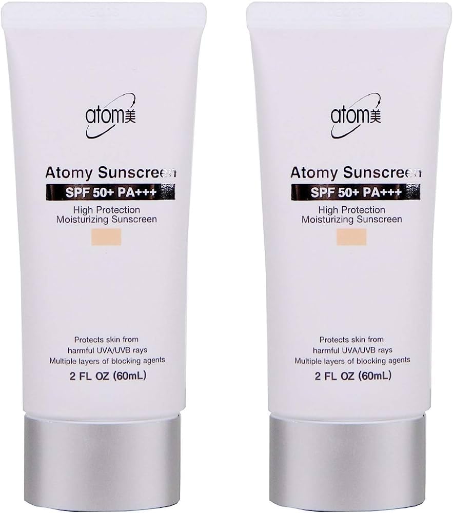 Atomi Sunscreen Suncream Skin Care Uv Sun Protection Beige 2 Pcs 1 Set