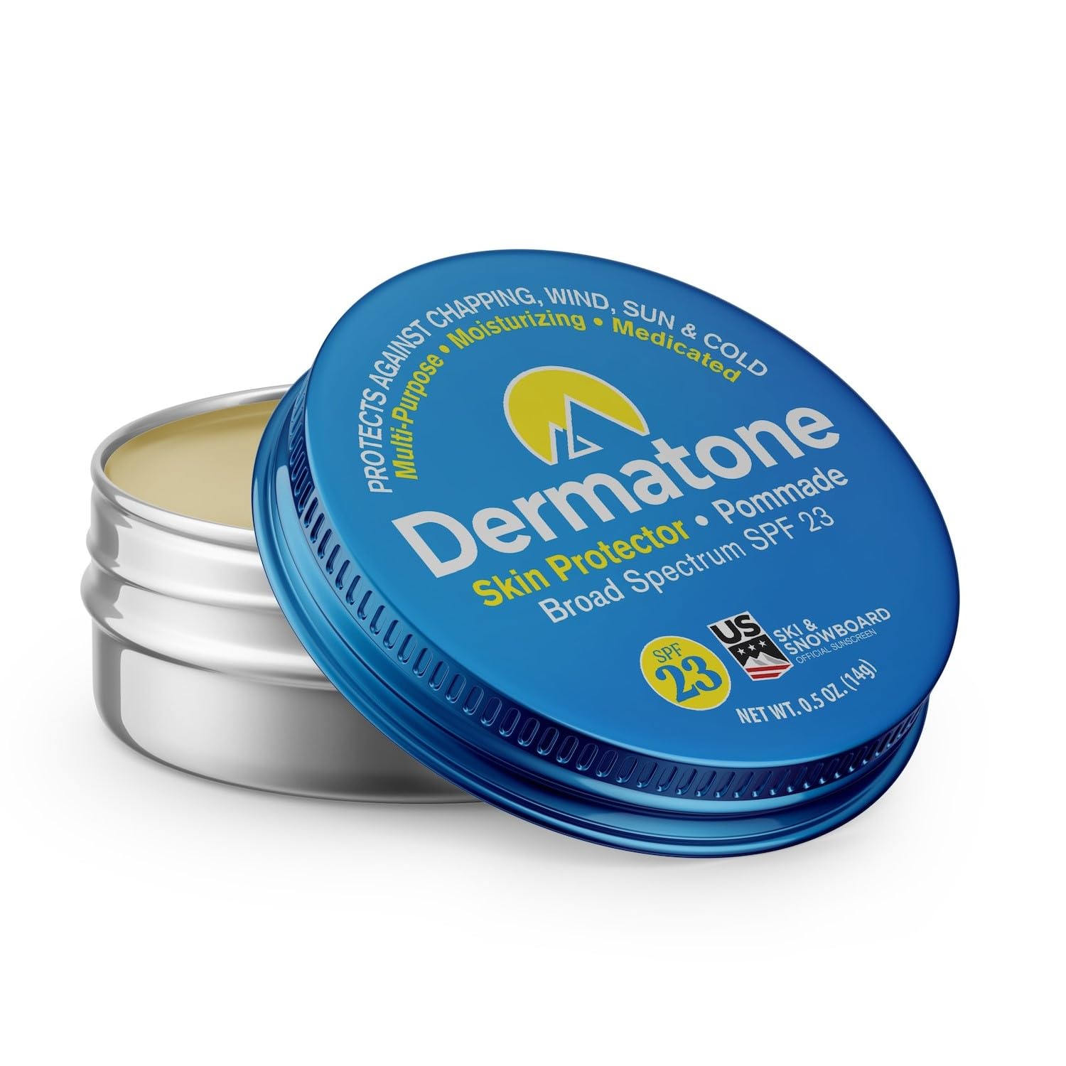 Dermatone Skin Protector | All Weather Skin Balm | Sun, Wind, Cold, Chapping & Frostbite Protection | Face and Lip Balm SPF23 | Barrier Cream | Moisturize & Repair Dry Skin | 0.5oz