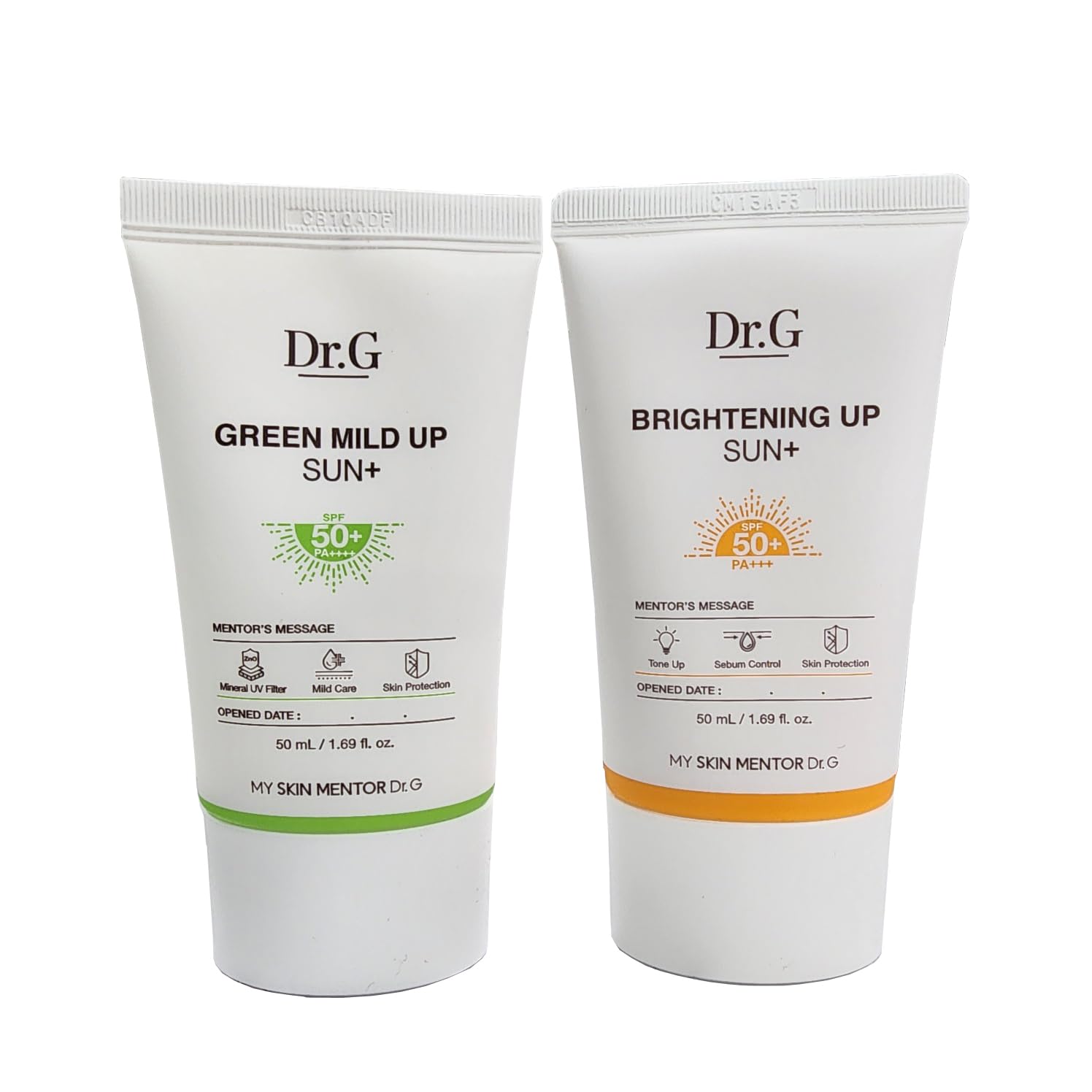 [1+1] Dr.G NEW Brightening Up n Green Mild Sun Cream SPF50+ PA+++ (50ml + 50ml) Gowoonsesang