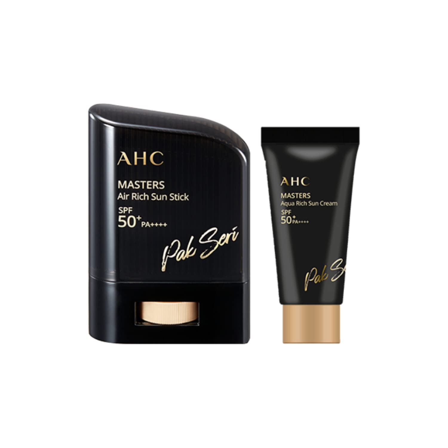 AHC Air Rich Sun Stick SPF50+ PA++++ 14g / 0.49 oz. + Masters Aqua Rich Sun Cream SPF50+ PA++++ 10ml / 0.33 fl. oz.