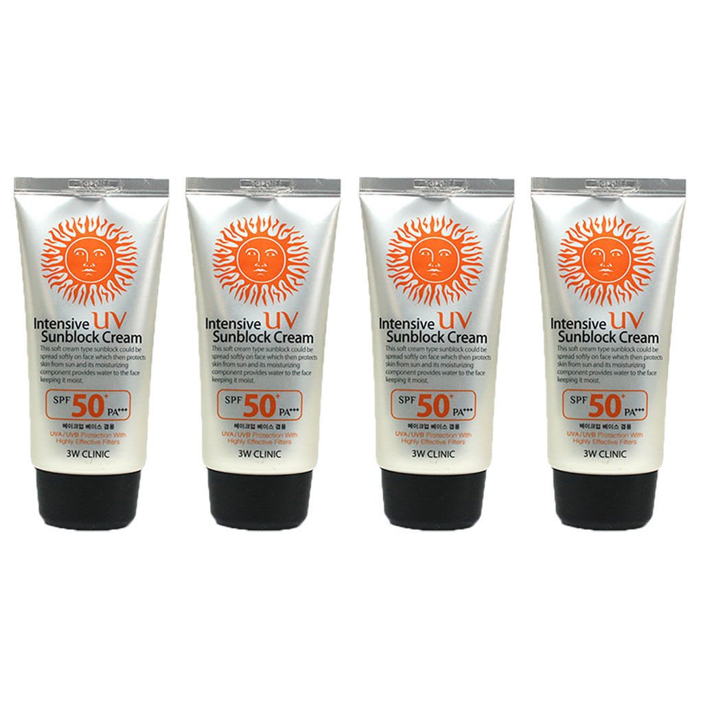 Intensive UV Sunscreen Sunblock Cream 4 Pack SPF50+ / PA+++ 70ml (2.3oz)